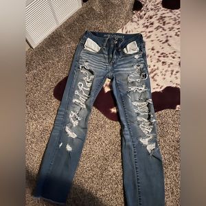 American Eagle Jeans with rips size 2Reg